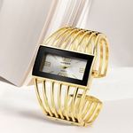 Luxury Fashion Unique Design Square Dial Ladies Alloy Bracelet Quartz Watch
