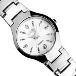 Luxury Women Single Calendar Quartz Stainless Steel Date Wrist Watches WH
