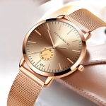Luxury Rose Gold Watches Women Wristwatches Mesh Strap Quartz Watches