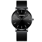 Luxury Mens Black Dial Stainless Steel Date Quartz Analog Sport Wrist Watch