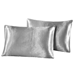 Luxury satin pillowcase, soft silky silk lining for pillow covers in silk for hair and leather with zipper