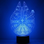 Luz da Noite 3D Star Wars Eye Care Luz noturna LED Lâmpada de Cabeceira Noite