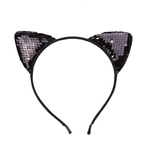 Lz203 Handmade Lantejoula infantil tecido headband Meninas Orelhas de gato headband
