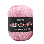 M?o Knitting colorida 50g l? Knitting Crochet Leite Suave Beb¨º Fios de Algod?o A