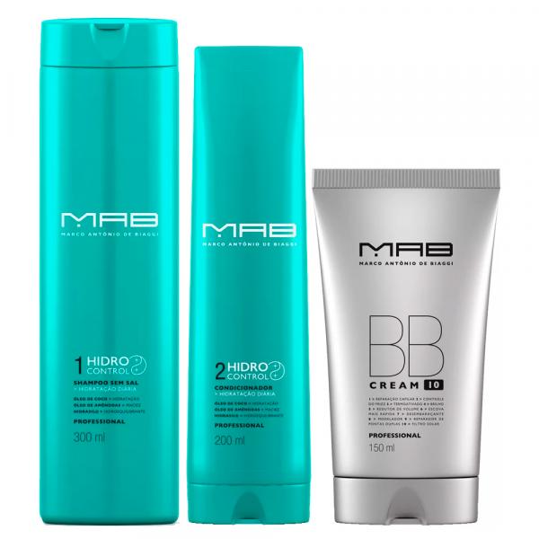 MAB Hidro Control + BB Cream Kit - Shampoo + Condicionador + Leave-in BB Cream