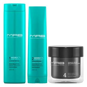 MAB Hidro Control Reconstrução Kit - Shampoo + Condicionador + Máscara Capilar Kit