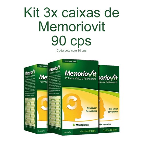 Mac-Cp Memoriovit - Kit com 3 - 90Cps - Dist Viva Melhor