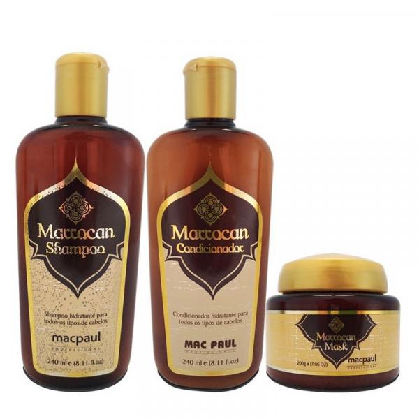 Mac Paul Kit Marrocan Shampoo Condicionador e Máscara (3 Produtos)