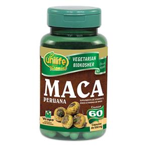 Maca Peruana com Vitaminas Unilife 60 Cáps - Maca Peruana - 500 Mg