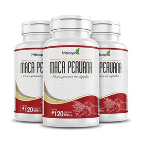 Maca Peruana Pura 3 X 120 Capsulas de 500 Mg Máximo 4 ao Dia Melcoprol - Maca Peruana - 1 Unidade