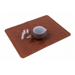 Macaron Pastry Board Kit de silicone para assar molde Mat com círculos Macaron Pad Set