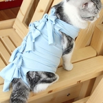 Macio Cirurgia Cat Clothes Medical Surgical Pet Cat Suit shirt Bras?o Sling Vest