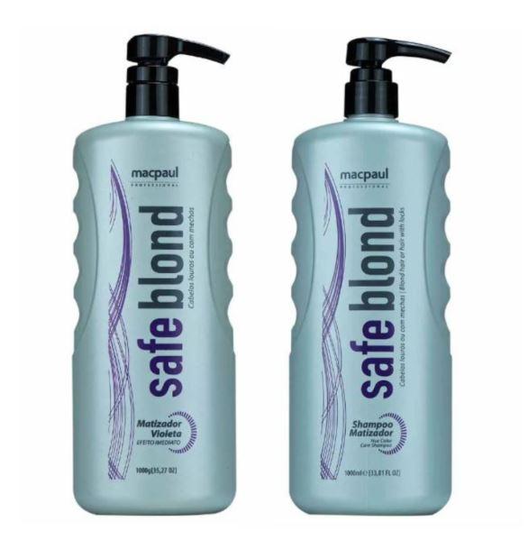 Macpaul Kit Safe Blond Violeta (Shampoo 1000ml e Mascara 1000ml)