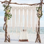 Macrame Cerimônia de Casamento Fundo da parede de cortina de suspensão do algodão Handmade Wall Art Home Decor 45,2 * 53in