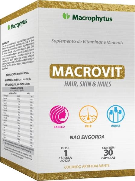 Macrovit Hair, Skin e Nails 30cps Macrophytus