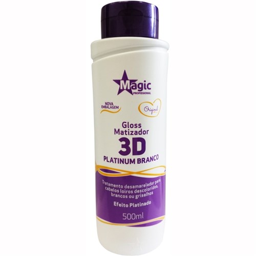 Magic Color Gloss Matizador 3D Platinum Branco Efeito Platinado 500Ml