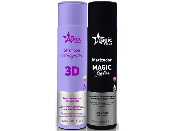 Magic Color - Kit 3D Shampoo 300ml + Matizador Tradicional Efeito Prata 300ml