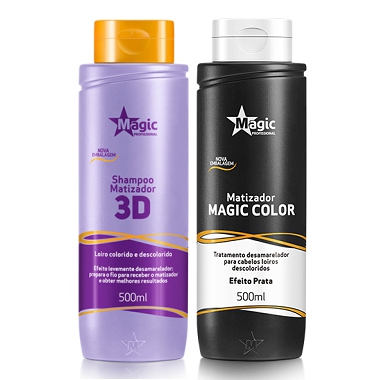 Magic Color - Kit 3D Shampoo + Matizador Tradicional Efeito Prata 500ml