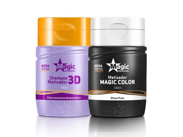 Magic Color - Mini Kit 3d Shampoo + Matizador Tradicional Efeito Prata 100ml