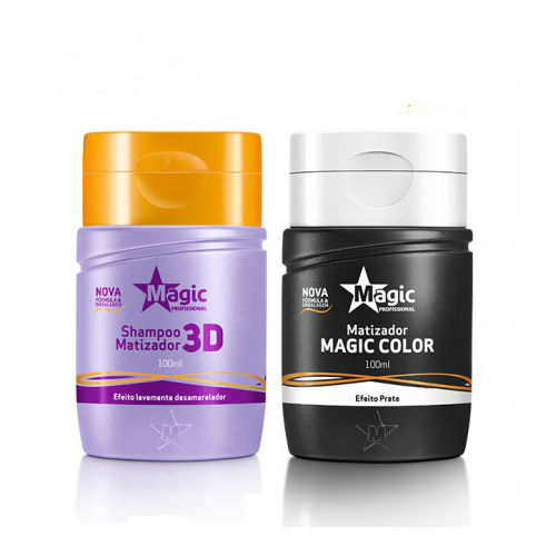 Magic Color - Mini Kit 3d Shampoo + Matizador Tradicional Efeito Prata 100ml