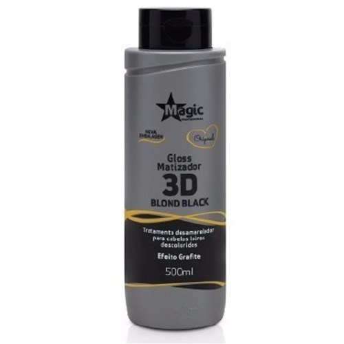 Magic Matizador Gloss 3D Blond Black Efeito Grafite 500Ml