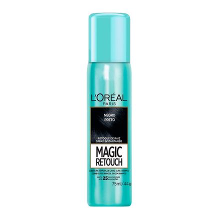 Magic Retouch L'oréal Preto Spray Instantâneo para Retoque de Raiz 75ml