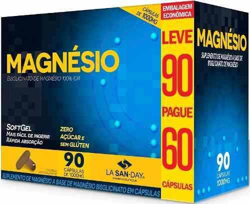 Magnesio 1g Compre 90 Pague 60cps La San Day PROMOÇÃO
