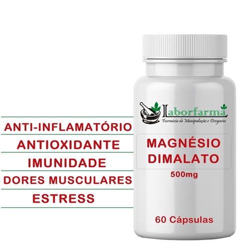 Magnésio Dimalato 500Mg - 60 Cápsulas