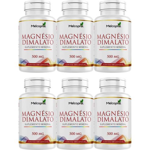 Magnesio Dimalato Original e Puro 100 Comprimidos. 500mg Melcoprol 6un