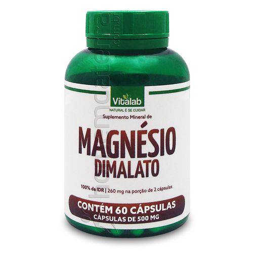 Magnésio Dimalato Vitalab 500mg - 60 Cápsulas