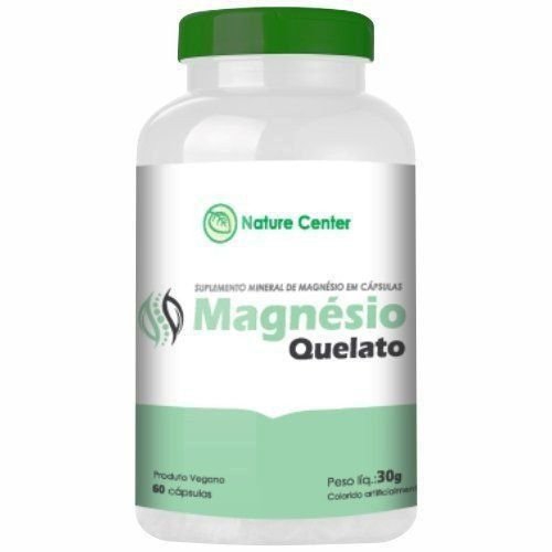 Magnésio Quelato - 60 Cápsulas - Nature Center