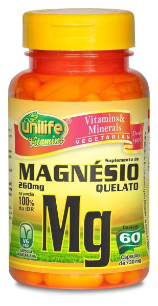 Magnesio Quelato Mg 60 Cápsulas - Unilife