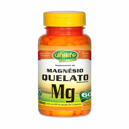 Magnésio Quelato - Unilife - 60 Cápsulas de 730mg