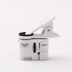 Magnifier com Clip LED 60 vezes Microscópio HD Ferramenta Jóias Identificação