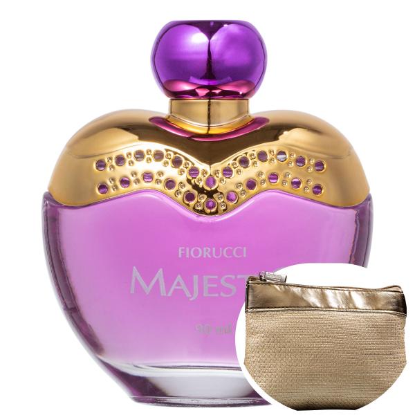 Majestic Fiorucci Eau de Cologne - Perfume Feminino 90ml+Nécessaire Beleza na Web Bege e Dourado
