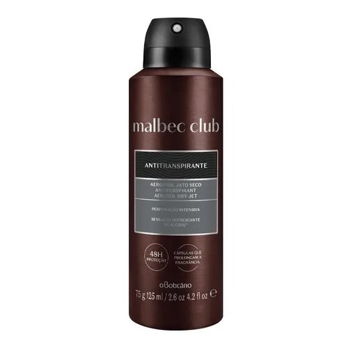 Malbec Club Intenso Desodorante Antitranspirante Aerosol 75G [O Boticá...