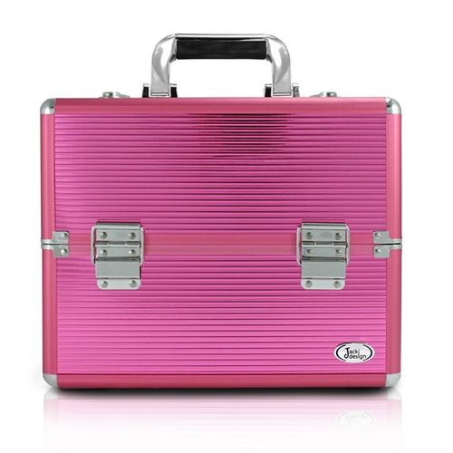 Maleta de Maquiagem Profissional Pink Média - Jacki Design BJH17325