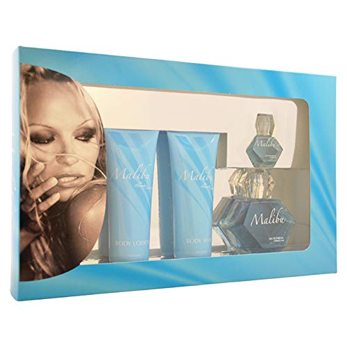 Malibu By Pamela Anderson For Women - 4 Pc Gift Set 3.4oz EDP Spray, 4oz Body Lotion, 4oz Body Wash, 0.5oz EDP Splash
