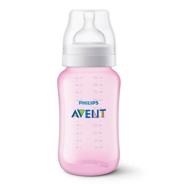 Mamadeira Clássica PP Rosa 330ML (3m+) - Philips Avent