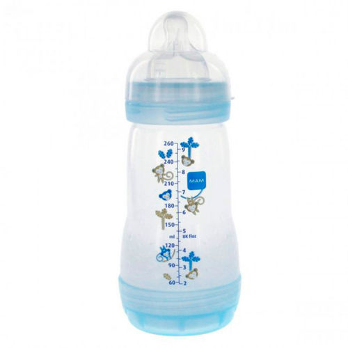 Mamadeira First Bottle Azul 260Ml - MAM 
