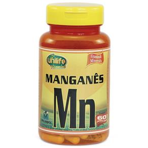 Manganês Quelato 500mg - Unilife - Sem Sabor - 60 Cápsulas