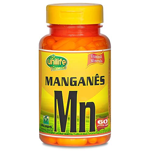 Manganês Quelato Mn 500mg 60 Cápsulas Unilife