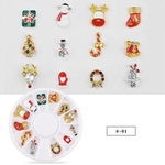Manicure Turntable Series Snowflake Christmas Art Decoração do ornamento