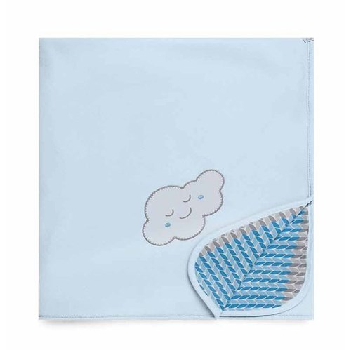 Manta Soft Nuvem Azul - Hug Baby - Ref -E12412 UN