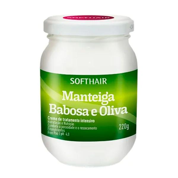 Manteiga Capilar Soft Hair Babosa e Oliva 220g