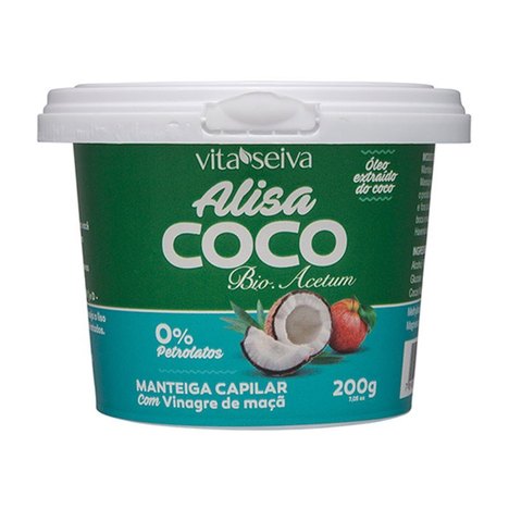 Manteiga Capilar Vita Seiva Alisa Coco 200G