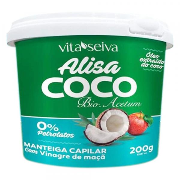 Manteiga Capilar Vita Seiva Alisa Coco - 200gr - Sante Cosmetica Ltda