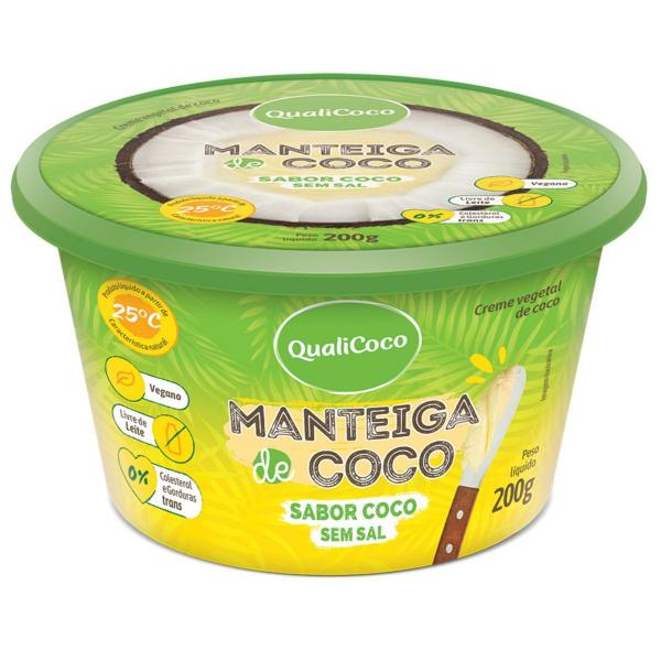 Manteiga de Coco Sem Sal Sabor Coco 200g - QualiCôco - Qualicoco