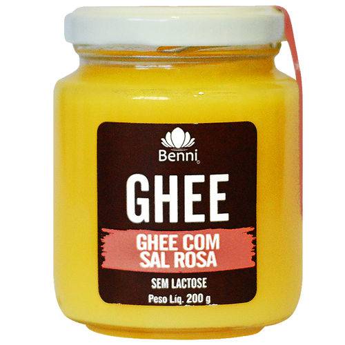 Manteiga GHEE com Sal Rosa do Himalaia 200g - Benni Alimentos -