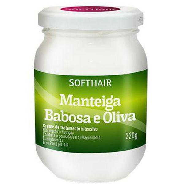 Manteiga Soft Hair Babosa e Oliva Creme Tratamento Intensivo - Softhair